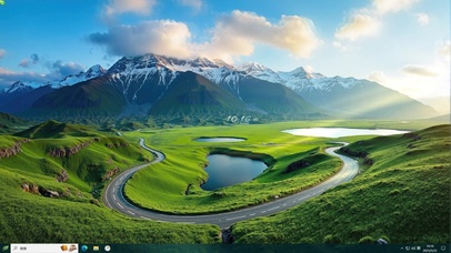 雪山下的公路主题