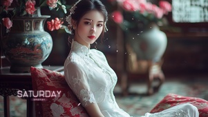 目光如星辰闪烁，闪耀着智慧灵动