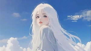 极致治愈 纯欲 白发女孩 晴空