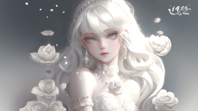 4K唯美纯白美女