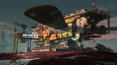 4K复古科幻飞船