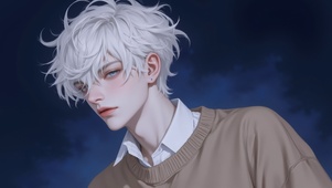白发美少年