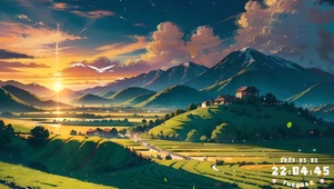 傍晚田野生活