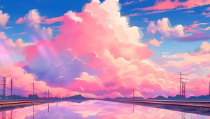 （治愈）彩云湖水