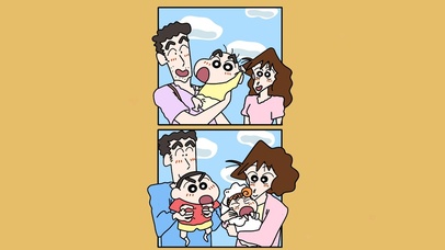 温馨的小新一家