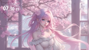 唯美樱花女孩