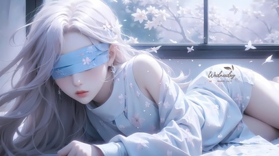 4k春天樱花女孩