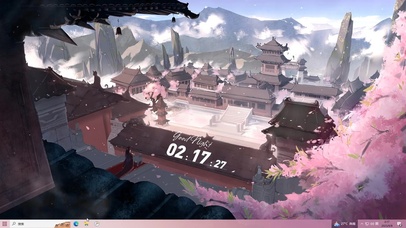 古寺 樱花 风景 2k 天空