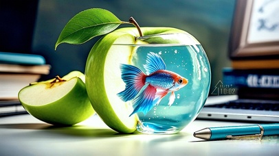 青苹果里的孔雀鱼