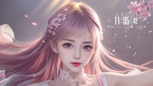 粉色甜美女孩