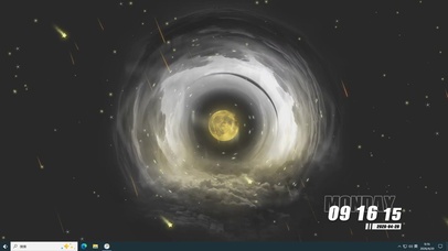 月球旋转桌面主题