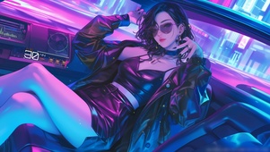 车内动感时尚美女