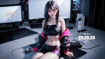 赛博朋克时尚电竞少女