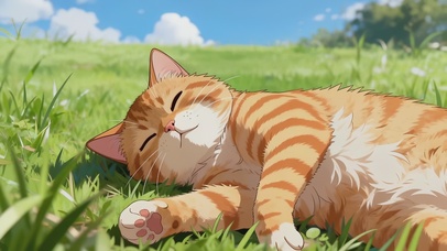 可爱调皮酣睡橘猫