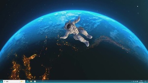 太空人坠入地球—【主题桌面】