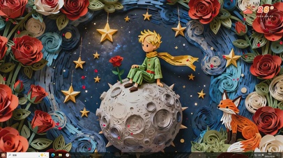 衍纸艺术小王子 玫瑰 小狐狸