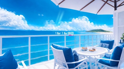 4k夏日温馨的大海