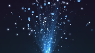 唯美蓝色粒子光束上升