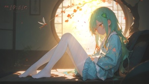 唯美窗边白丝少女