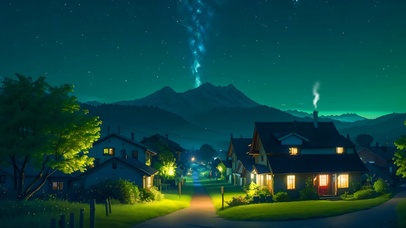 唯美流星小屋