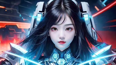 4K与银河赴约的太空舱机械美女