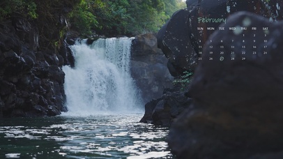 4K唯美山间瀑布美景