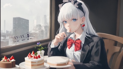 草莓蛋糕甜美少女