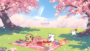 春日野餐小狗