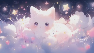 夜空中的小猫