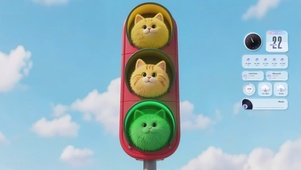 红绿灯猫咪