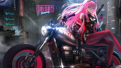 4K机车女孩【含全系统组件】