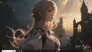 辉光下的少女