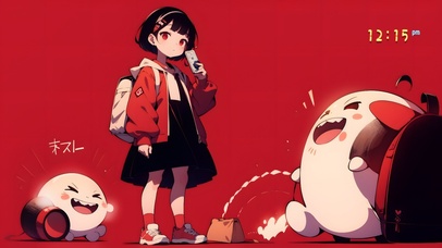 4K高清卡通女孩插画壁纸