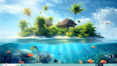 护眼主题 海中小岛