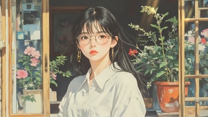 怀旧风女孩