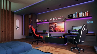 4k 炫酷电竞房间