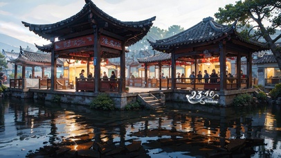 4K唯美古风园林