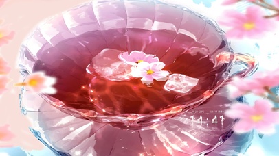 夏日清凉桃花冰糖茶