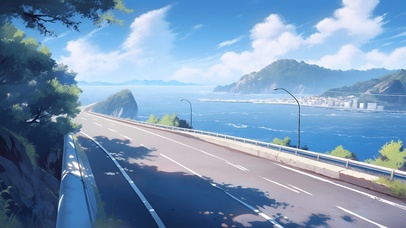 沿海公路的出口