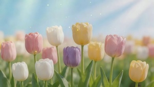 清新郁金香动态桌面