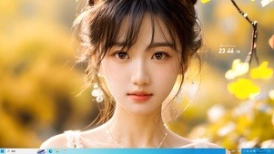 秋天里的美女