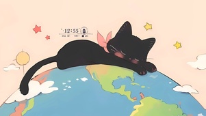 慵懒地球小猫
