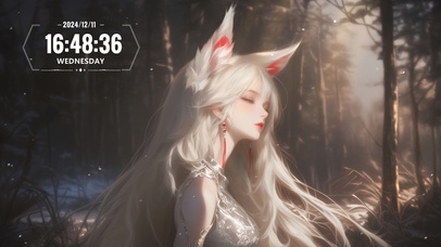 治愈白发狐耳少女