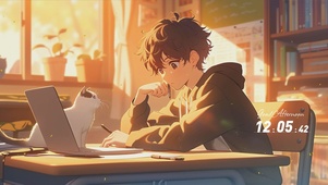 男孩与猫咪