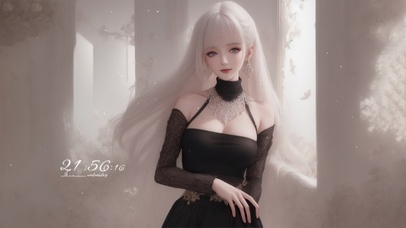 纯欲系唯美白发少女