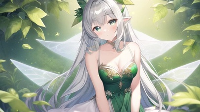 森林中的妖精女孩