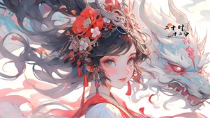 龙年喜庆女孩