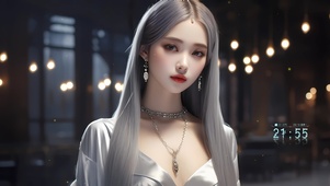 银发美女