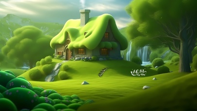 清新护眼 绿色小屋