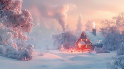 雪景小屋